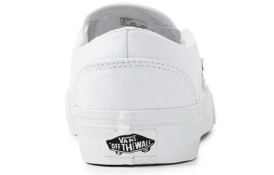 Vans Asher VN0A32QMI7Q Women's White Canvas Slip-on Skateboard Shoes KHO140