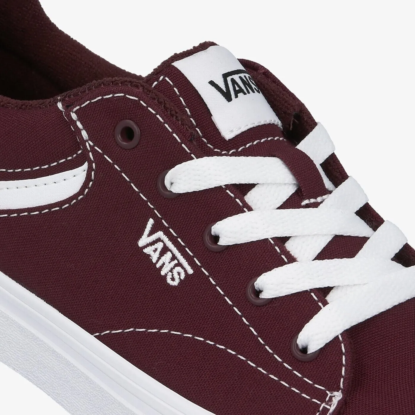 Vans Seldan Canvas VN0A4U258J71 Youth Burgundy/White Sneaker Skate Shoes B888