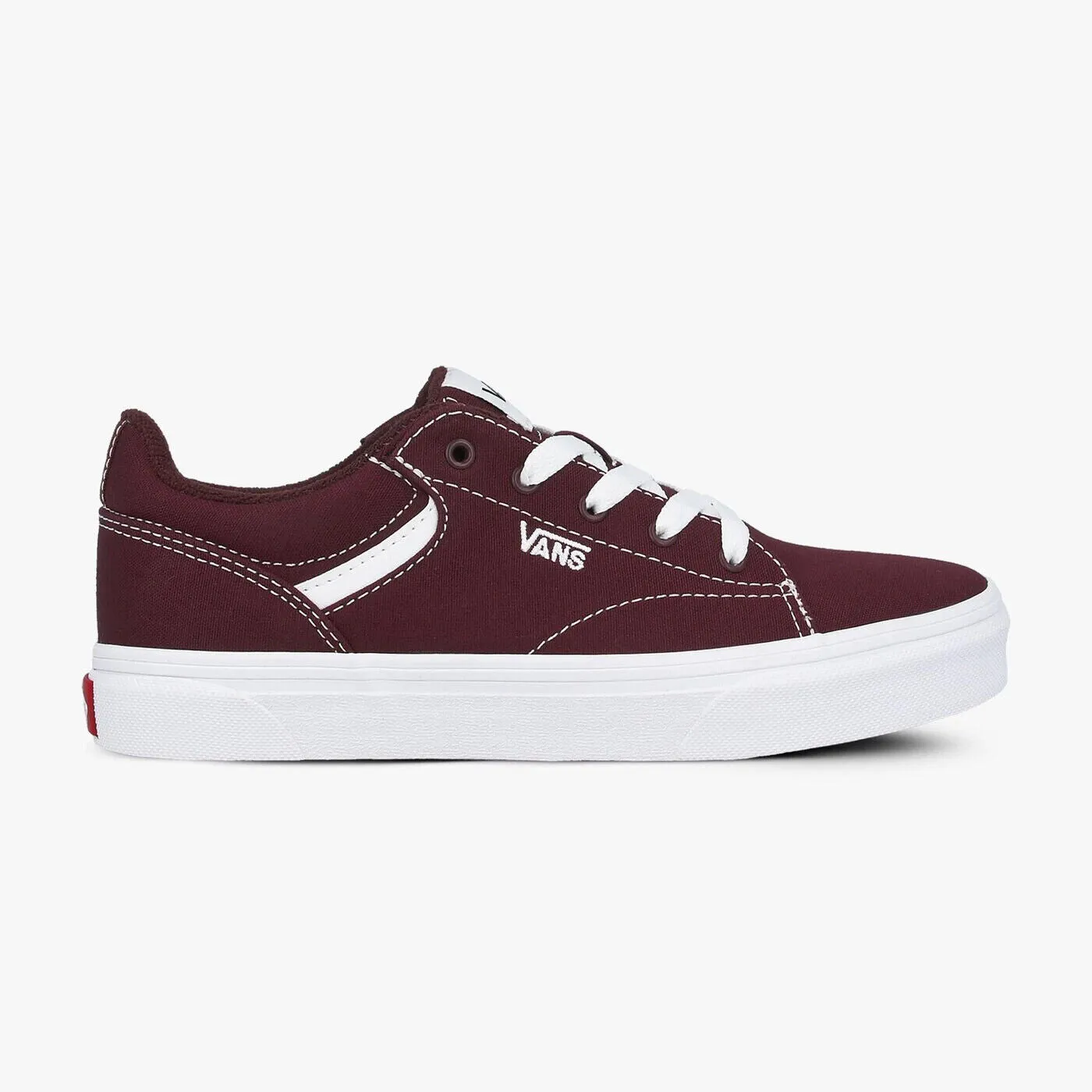 Vans Seldan Canvas VN0A4U258J71 Youth Burgundy/White Sneaker Skate Shoes B888