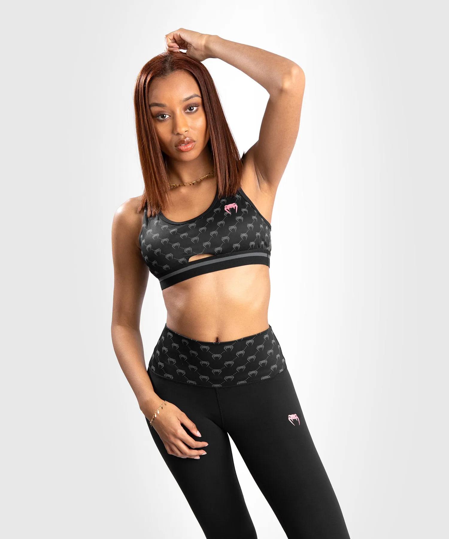 Venum Monogram Sports Bra - Black/Pink Gold