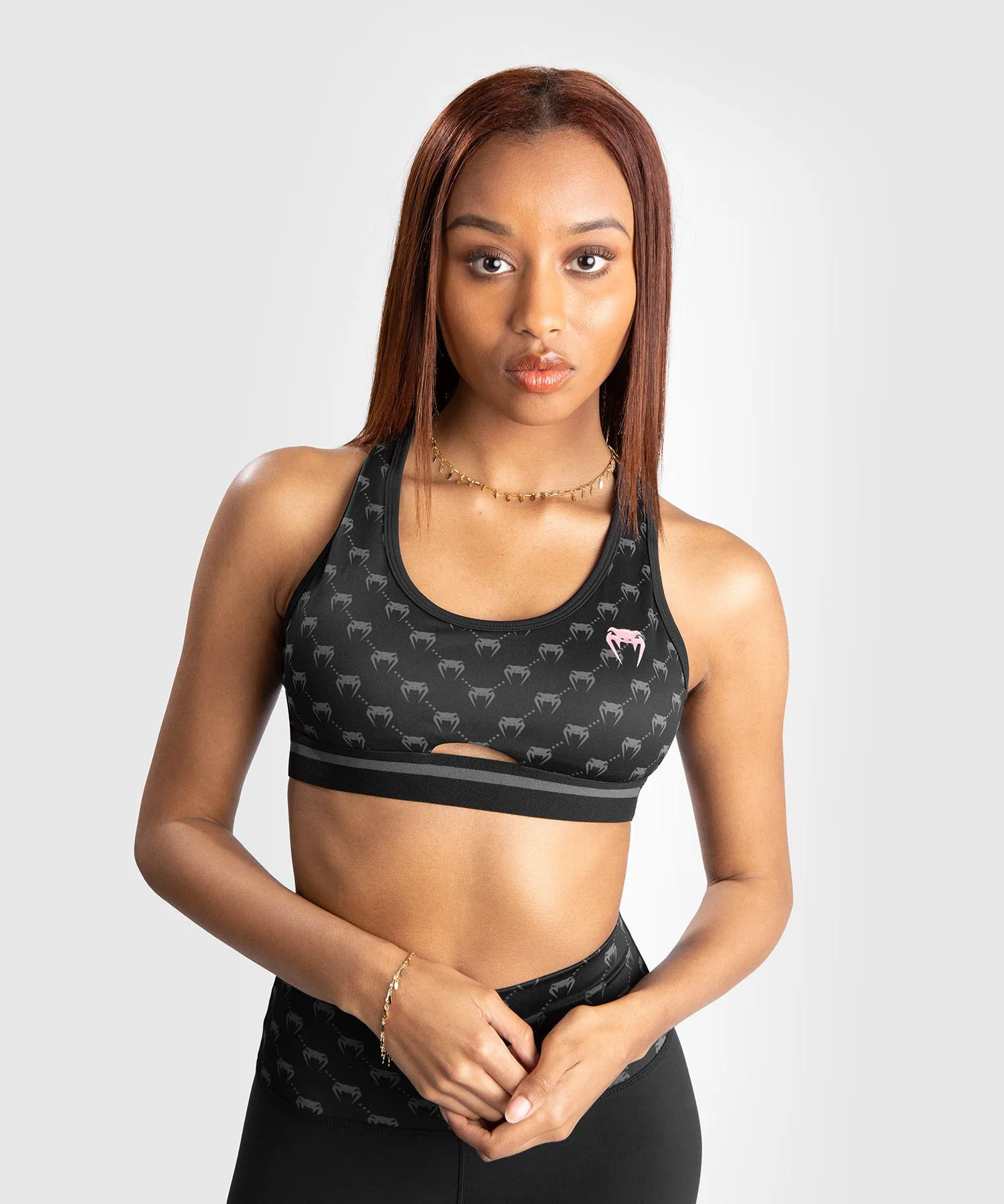 Venum Monogram Sports Bra - Black/Pink Gold