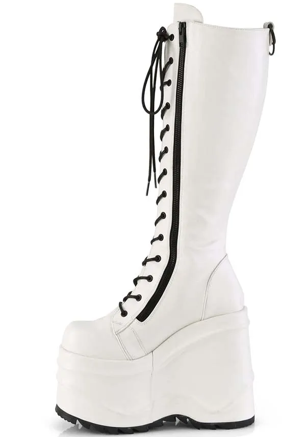 WAVE-200 [White] | PLATFORM BOOTS [PREORDER]