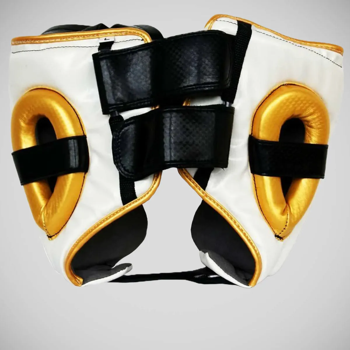 White/Gold Ringside Pro Fitness Head Guard