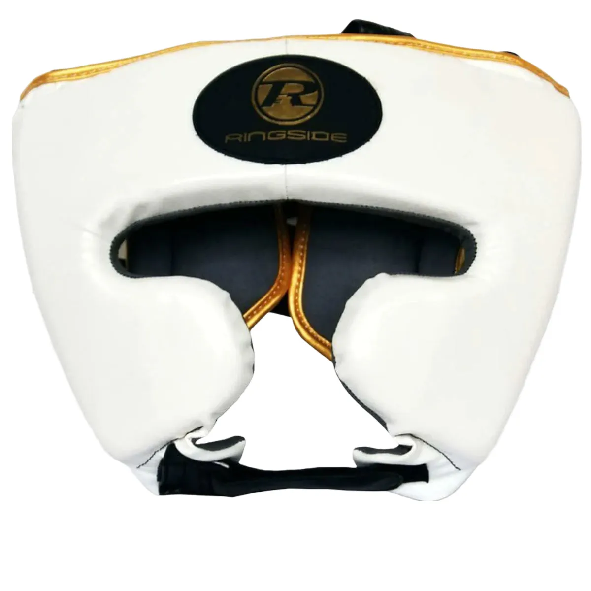 White/Gold Ringside Pro Fitness Head Guard