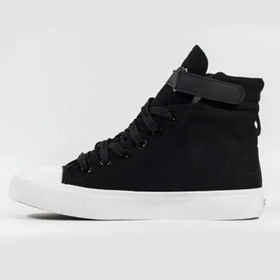 Women canvas shoes for 2017 spring and autumn female High-top pure black classic vulcanize shoes footwear size 35-40