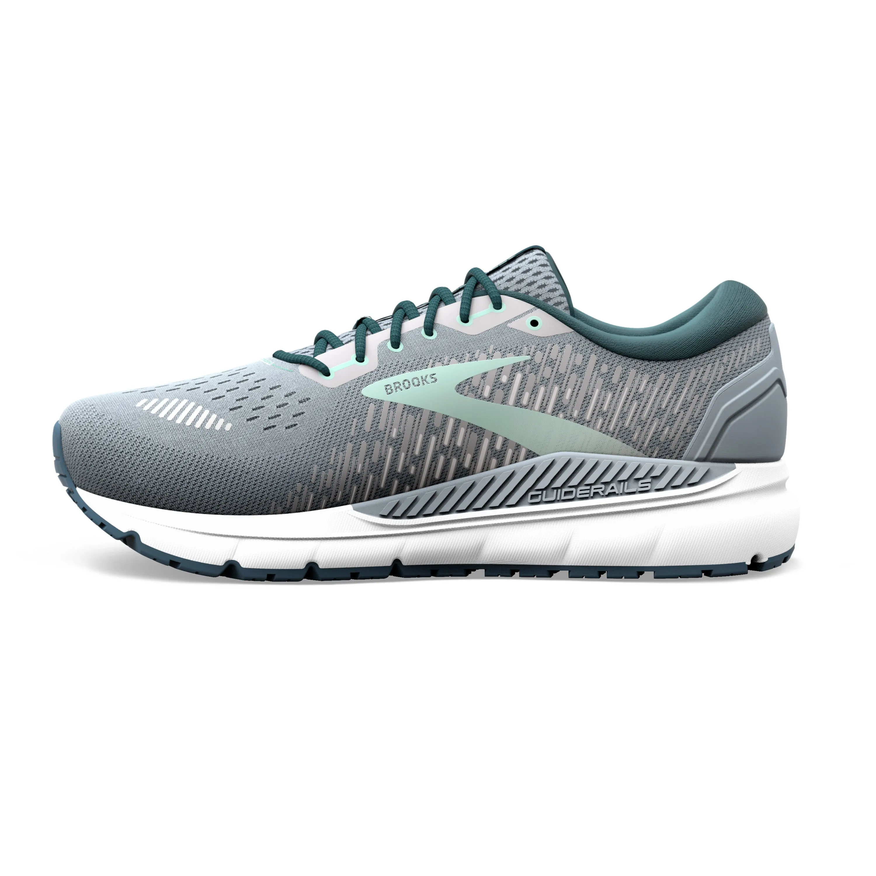 Women's Brooks Addiction GTS 15 Color: Grey/ Navy/ Aqua (NARROW WIDTH)