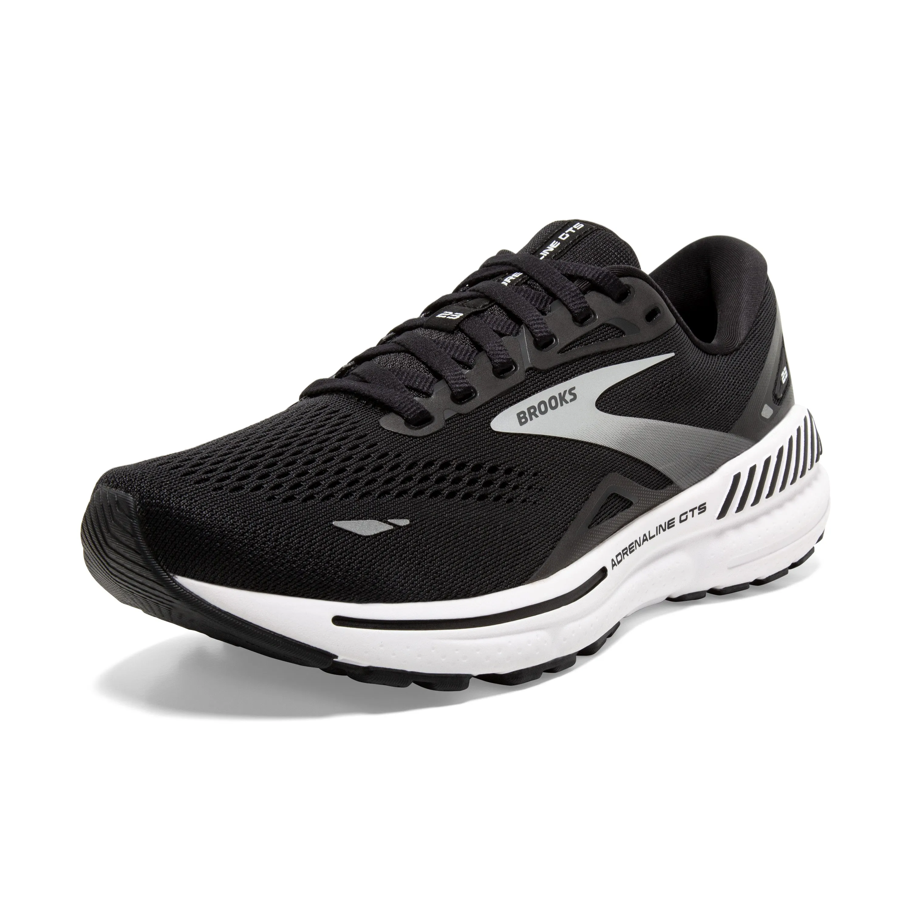 Women's Brooks Adrenaline GTS 23 Color: Black/ White/ Silver