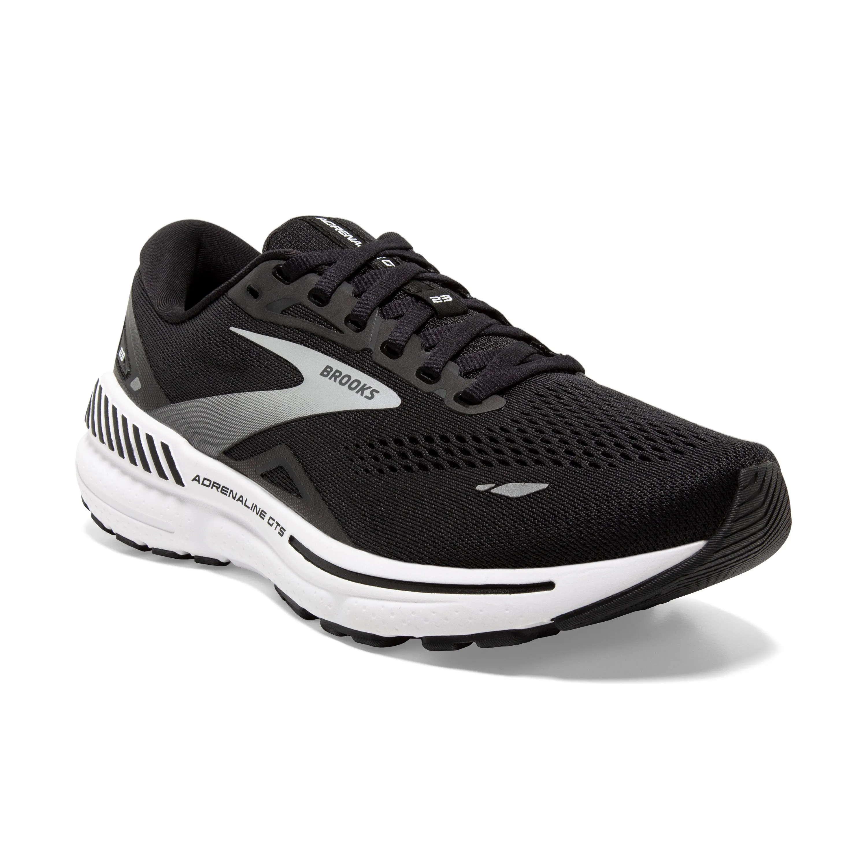 Women's Brooks Adrenaline GTS 23 Color: Black/ White/ Silver