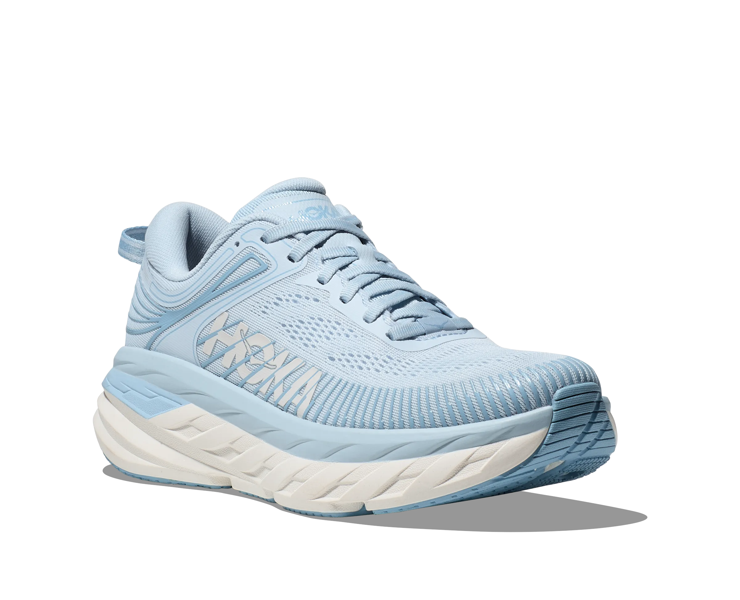 Women's Hoka Bondi 7 Color: Ice Water / White