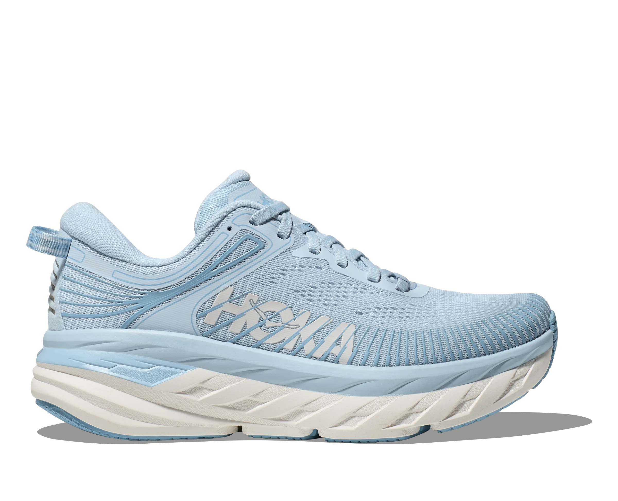 Women's Hoka Bondi 7 Color: Ice Water / White