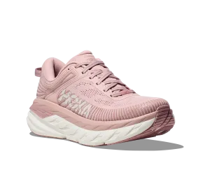 Women's Hoka Bondi 7 Color: Peach Whip / White (WIDE WIDTH)