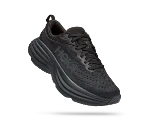 Women's Hoka Bondi 8 Color: Black / Black  (WIDE WIDTH)