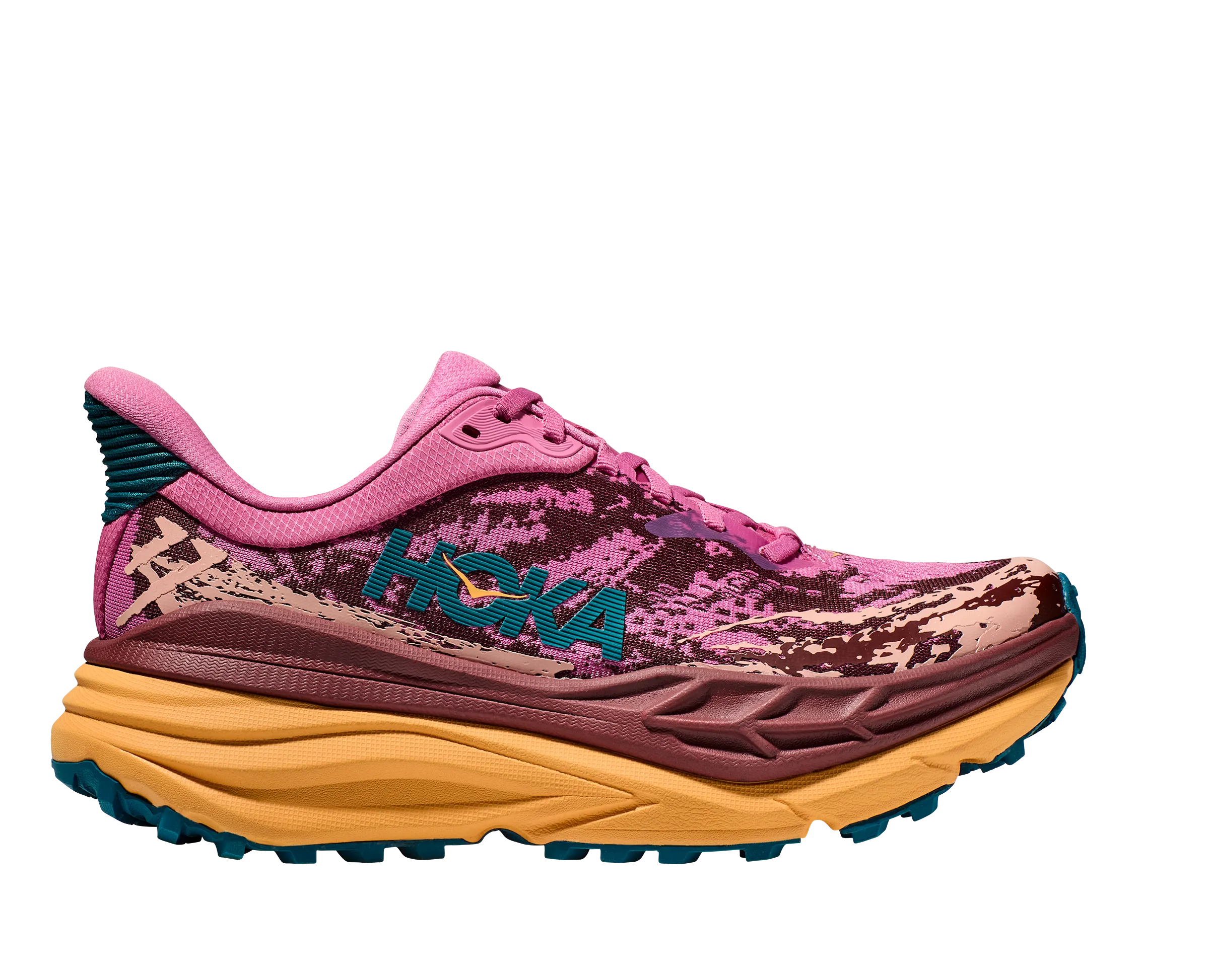 Women's Hoka Stinson 7 Color: Strawberry / Cabernet