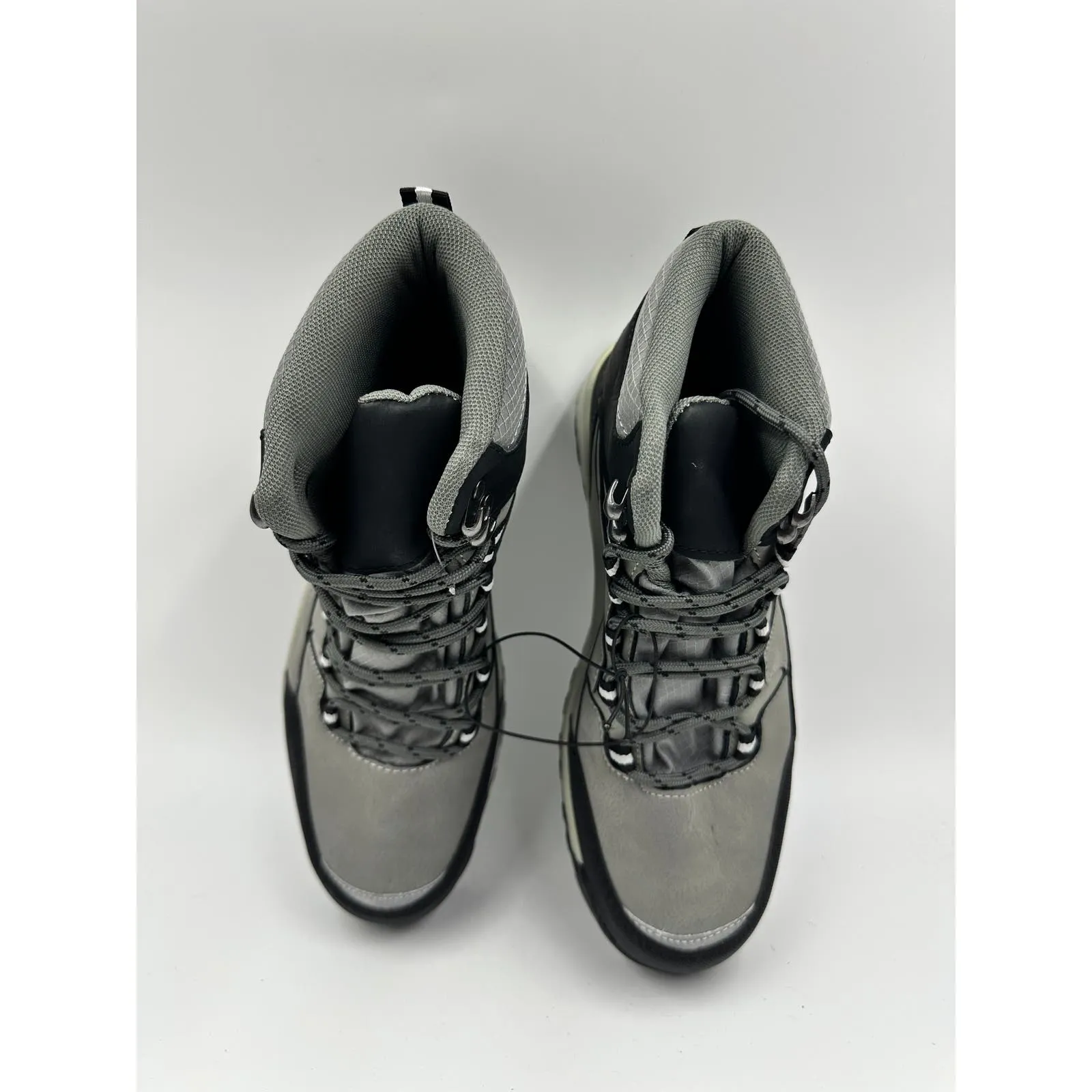 Women's Size 7.5, High Top Gray and Black Hikers w/ Rugged Toe Cap, Heel Cover