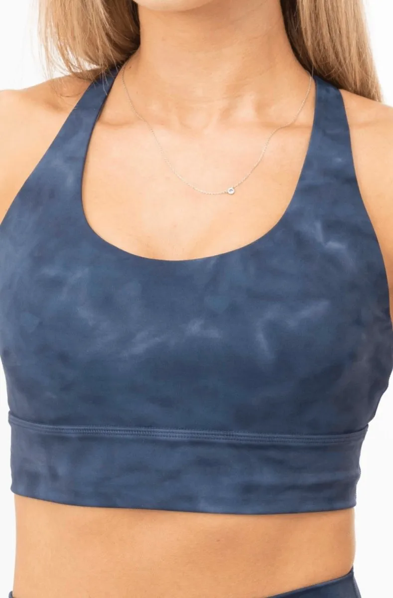 Yoga Bra - Tie Dye - Navy Blue